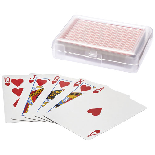 Reno Playing Cards Set In Case - Red, Transparent