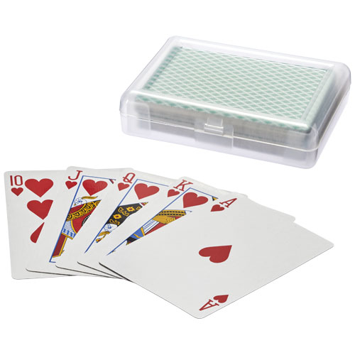 Reno Playing Cards Set In Case - Green, Transparent