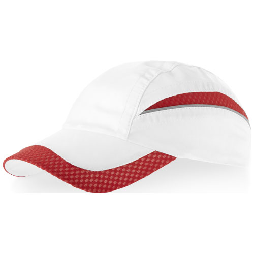 Slazenger Qualifier 6 Panel Mesh Cap - White, Red