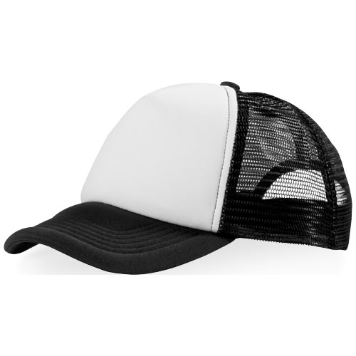 Trucker 5 Panel Cap - Black, White