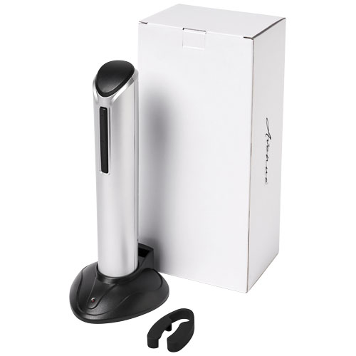 Veneto Automatic Wine Opener With Charging Station - Silver, Black