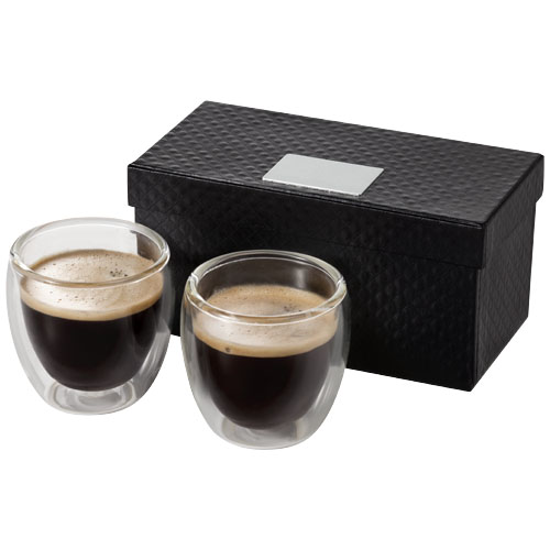 Boda 2-Piece Glass Espresso Cup Set - Transparent