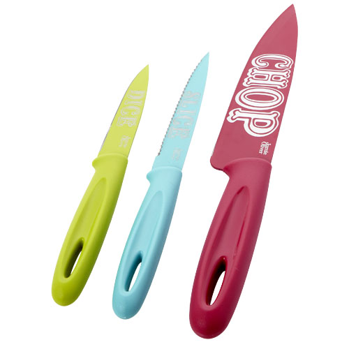 Funky 3-Piece Knife Set - Multi-Colour