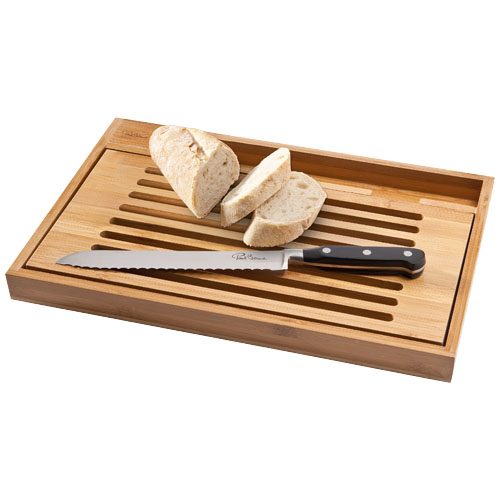 Bistro Cutting Board With Bread Knife - Wood