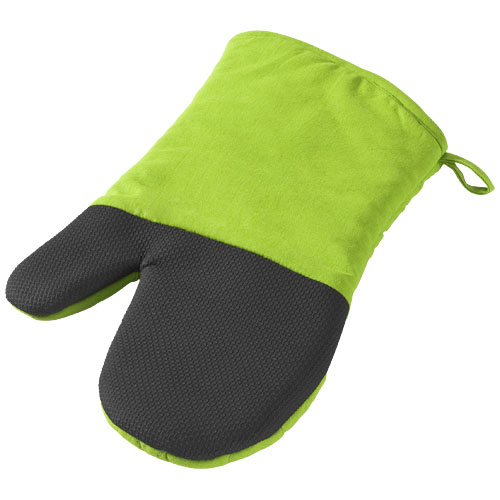 Maya Oven Gloves With Silicone Grip - Lime, Black
