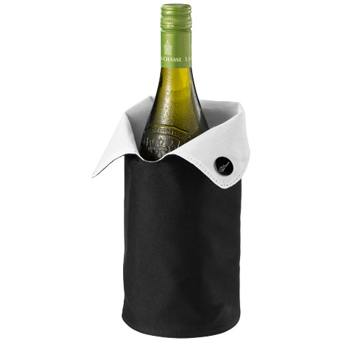 Noron Foldable Wine Cooler Sleeve - Shiny Black, White