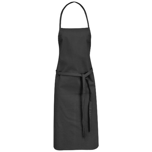 Reeva 100% Cotton Apron With Tie-Back Closure - Black