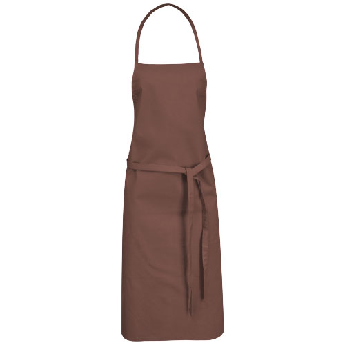 Reeva 100% Cotton Apron With Tie-Back Closure - Brown