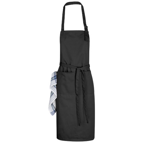 Zora Apron With Adjustable Neck Strap - Black