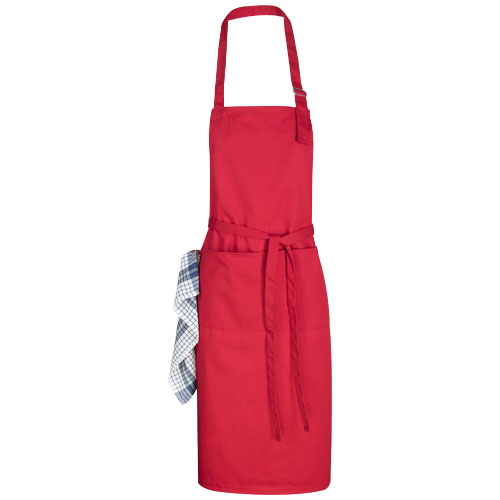 Zora Apron With Adjustable Neck Strap - Red