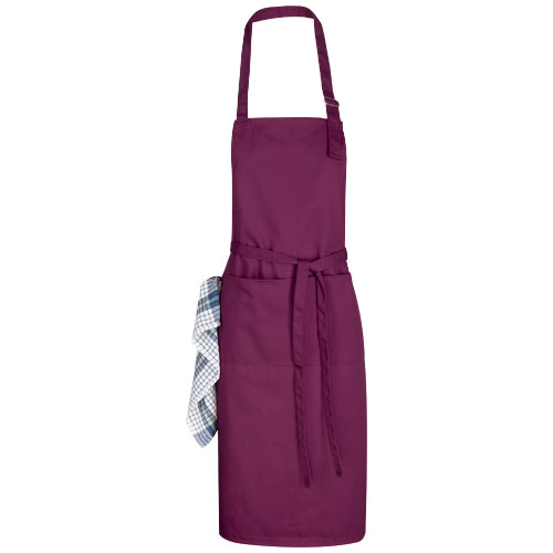 Zora Apron With Adjustable Neck Strap - Burgundy