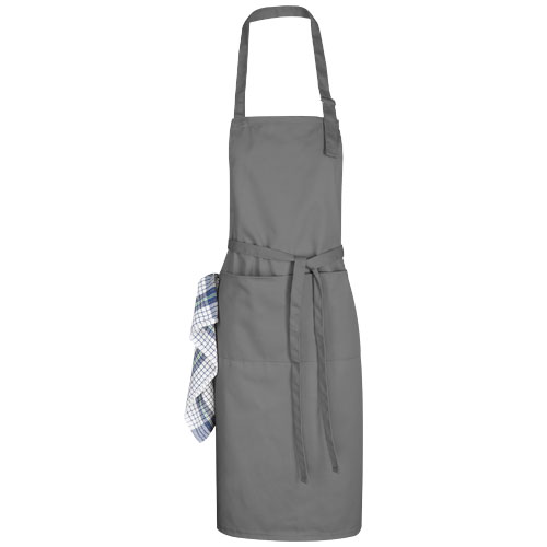 Zora Apron With Adjustable Neck Strap - Grey