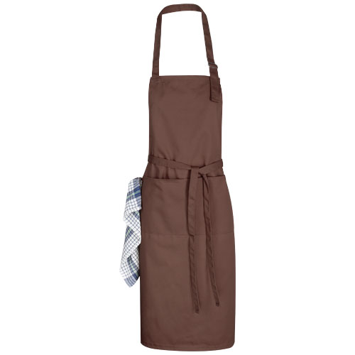 Zora Apron With Adjustable Neck Strap - Brown
