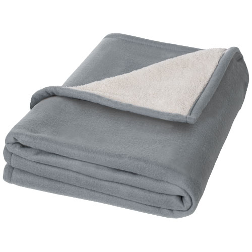 Springwood Soft Fleece And Sherpa Plaid Blanket - Grey, White