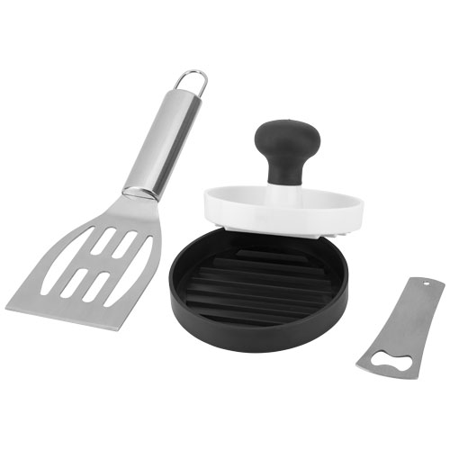Cres Burger Making Set - Silver, Black