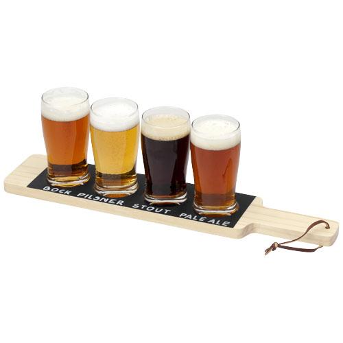 Cheers Beverage Flight Serving Tray - Natural