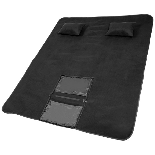 Chill Outdoor Blanket With 2 Inflatable Pillows - Black