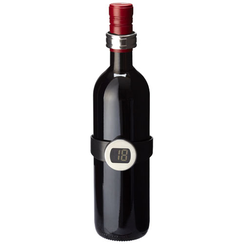 Barlot 2-Piece Wine Thermometer And Ring Set - Black