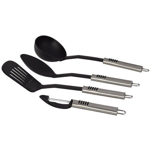 Cuisine 4-Piece Utensil Set - Black