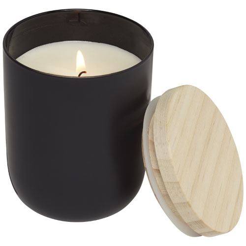 Lani Candle With Wooden Lid - Black