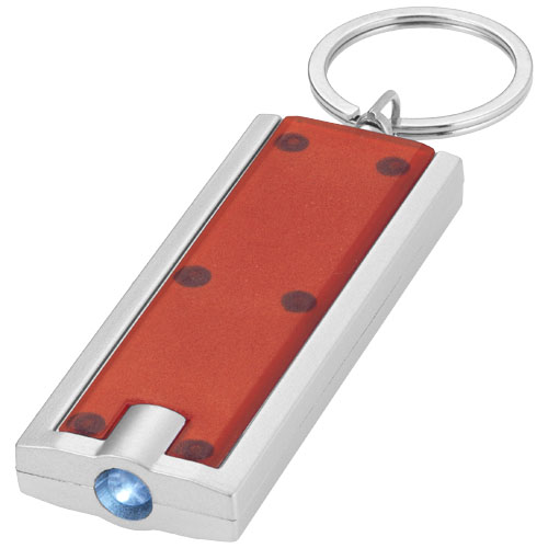 Castor Led Keychain Light - Red, Silver