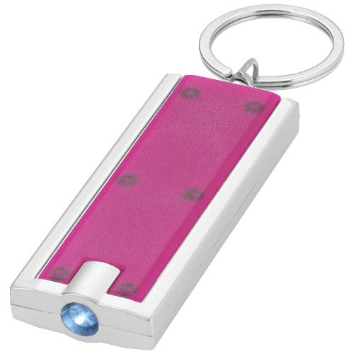Castor Led Keychain Light - Magenta, Silver