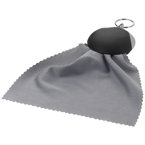 Clear-O Cleaning Cloth Keychain - Black