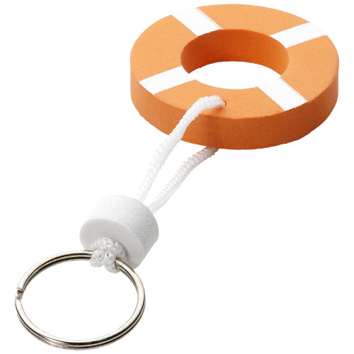 Lifesaver Floating Keychain - Orange, White