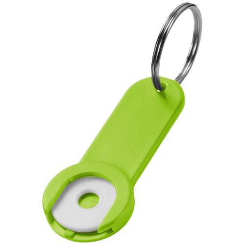 Shoppy Coin Holder Keychain - Lime Green