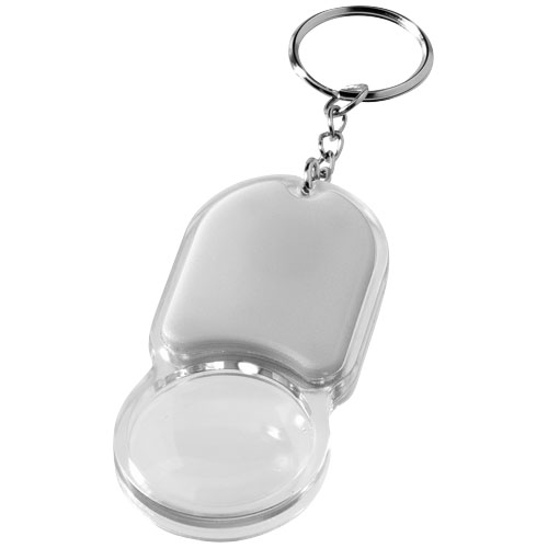 Zoomy Magnifier Keychain Light - Silver