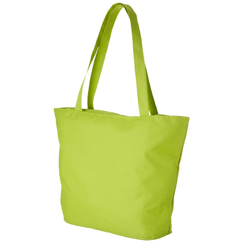 Panama Zippered Tote Bag - Lime Green