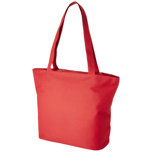 Panama Zippered Tote Bag - Red