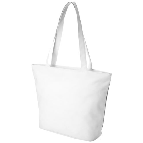 Panama Zippered Tote Bag - White