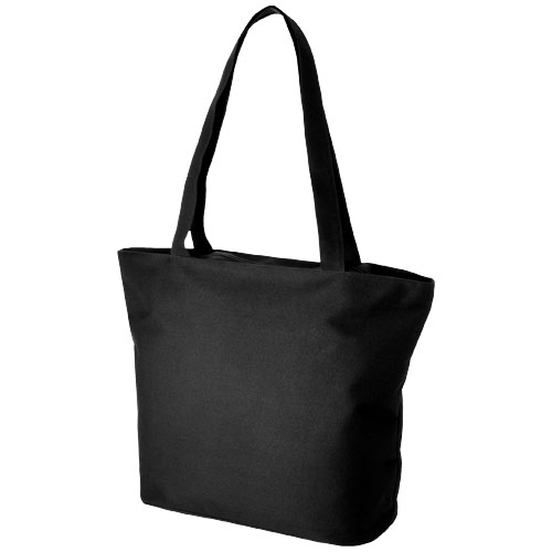 Panama Zippered Tote Bag - Black