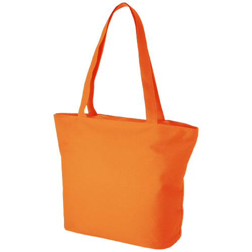 Panama Zippered Tote Bag - Orange