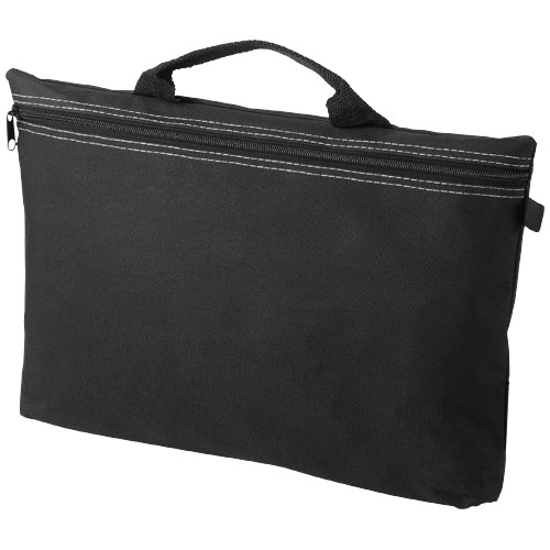 Orlando Zippered Conference Bag With Pen Loop - Black