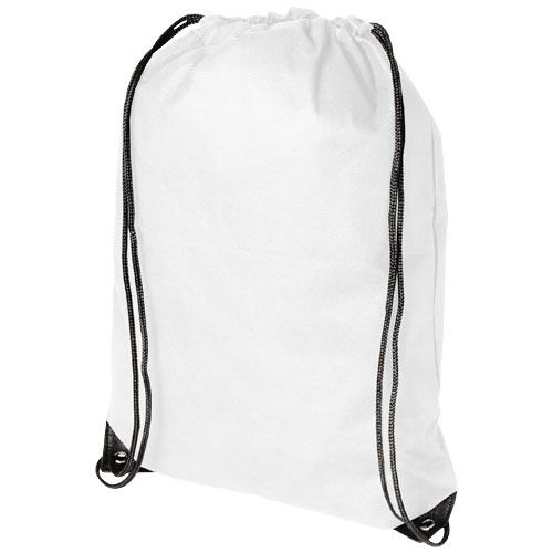 Evergreen Non-Woven Drawstring Backpack - White