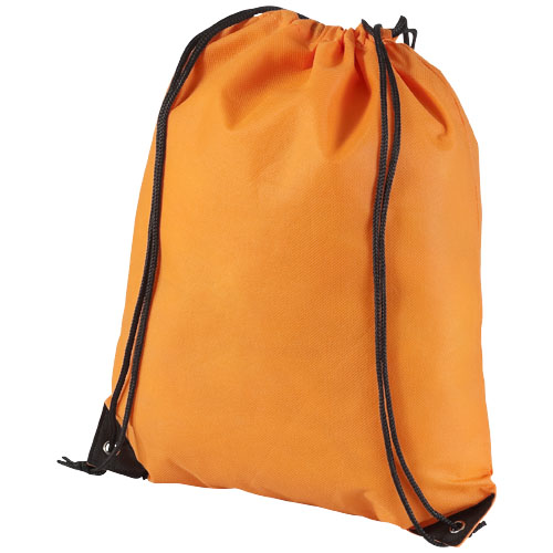 Evergreen Non-Woven Drawstring Backpack - Orange