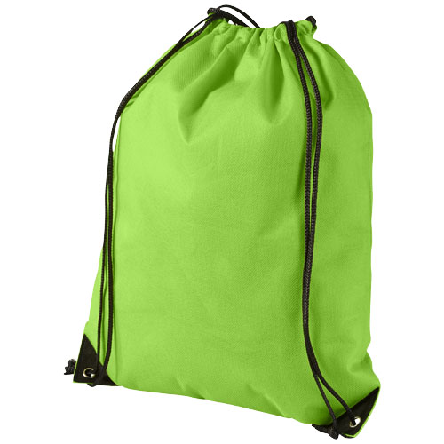 Evergreen Non-Woven Drawstring Backpack - Apple Green