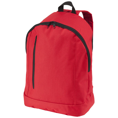Boulder Vertical Zipper Backpack - Red