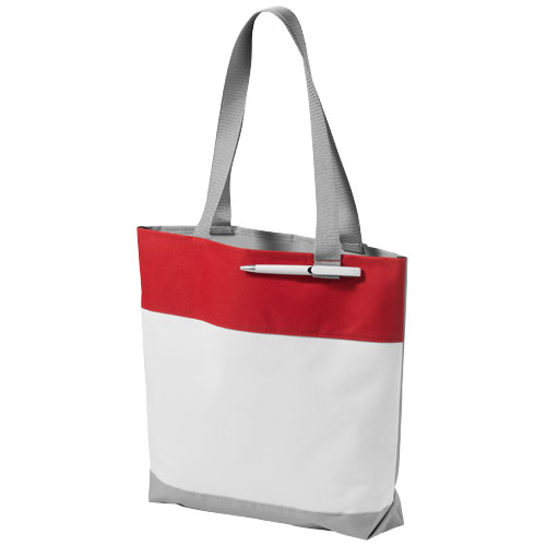 Bloomington Colour-Block Convention Tote Bag - White, Red