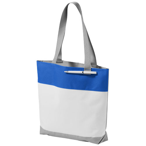 Bloomington Colour-Block Convention Tote Bag - White, Royal Blue