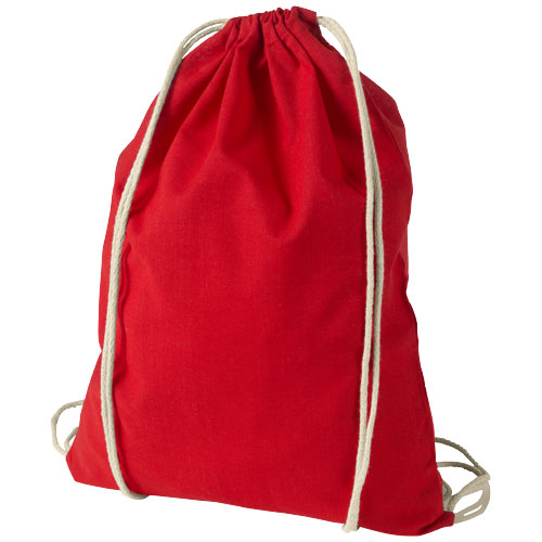 Oregon 100 G/M² Cotton Drawstring Backpack - Red