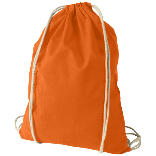 Oregon 100 G/M² Cotton Drawstring Backpack - Orange