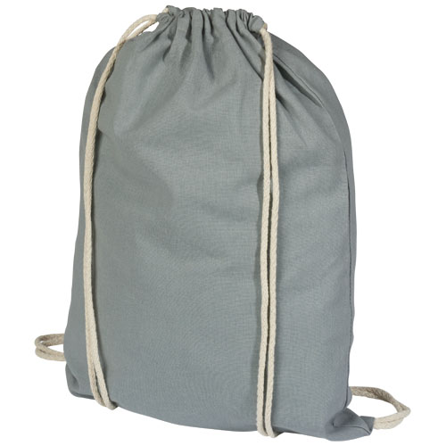 Oregon 100 G/M² Cotton Drawstring Backpack - Grey