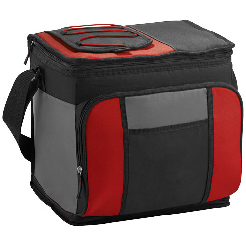 Easy-Access 24-Can Cooler Bag - Red, Black