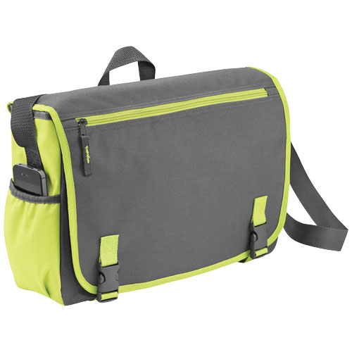 Punch 15.6" Laptop Messenger Bag - Grey, Green