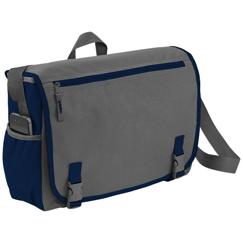 Punch 15.6" Laptop Messenger Bag - Grey, Navy