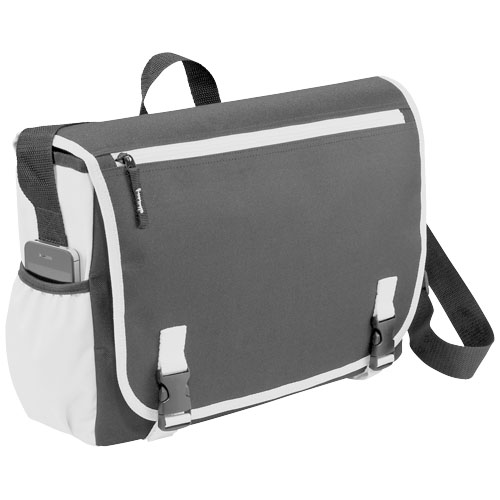 Punch 15.6" Laptop Messenger Bag - Grey, White