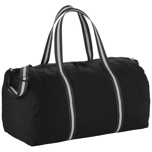 Weekender Cotton Travel Duffel Bag - Black